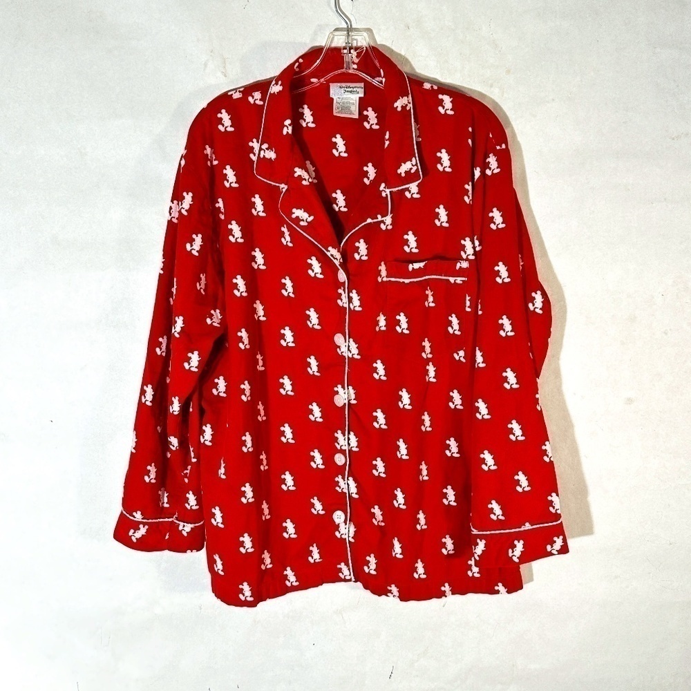 Disney World Mickey Mouse Pajamas PJ's Top Long Sleeve Sweater Sleepwear